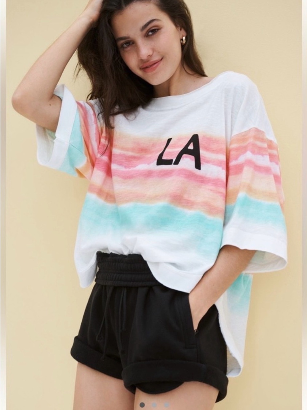 Anthropologie Daily Practice LA Tie-Dye Sunset Tee -